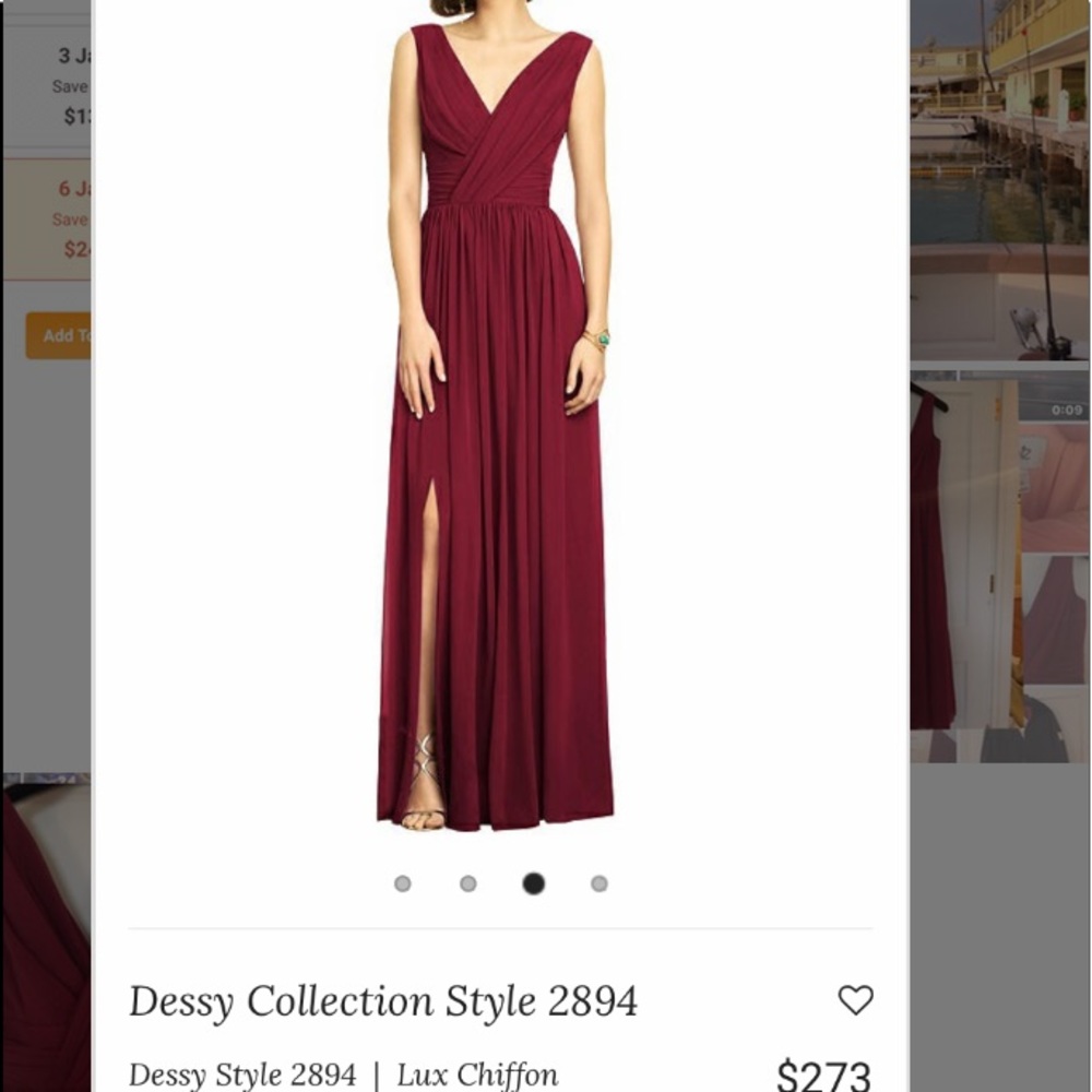 Dessy Collection Bridesmaid Dress in Burgundy